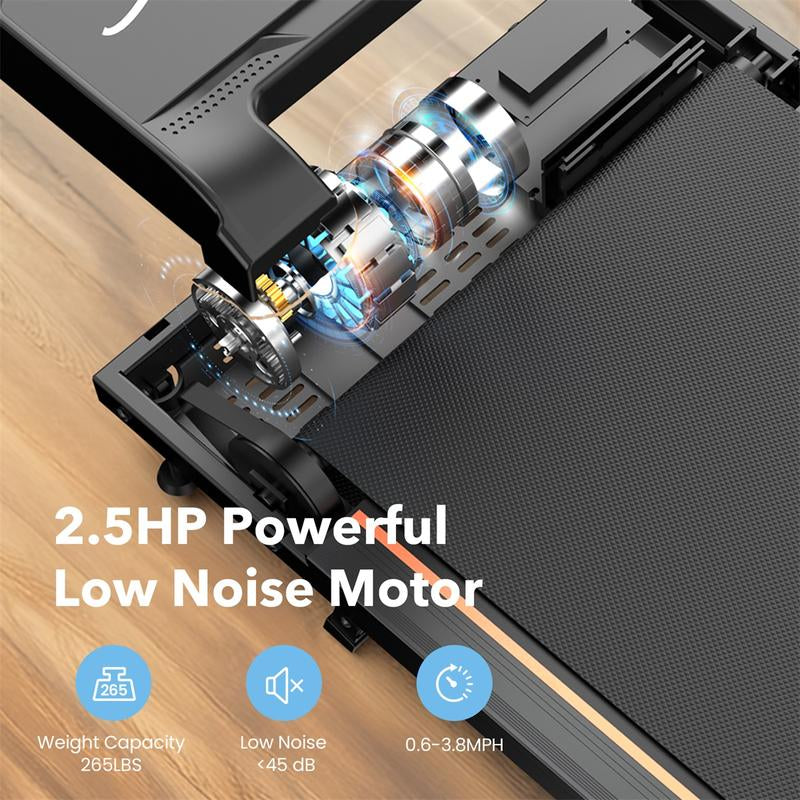 Incline Walking Pad Treadmill with Remote Control